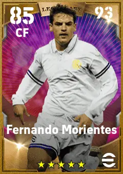 Fernando Morientes eFootball 2026 player card — 85 OVR CF