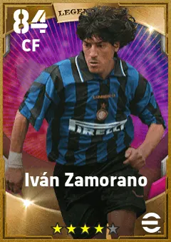 Ivan Zamorano eFootball 2026 player card — 84 OVR CF