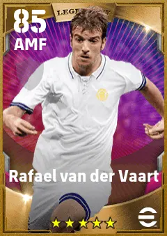 Rafael van der Vaart eFootball 2026 player card — 85 OVR AMF