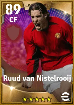 Ruud van Nistelrooij eFootball 2026 player card — 89 OVR CF