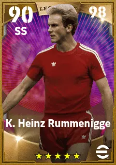 K. Heinz Rummenigge eFootball 2026 player card — 90 OVR SS