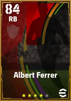 Albert Ferrer eFootball 2026 player card — 84 OVR RB