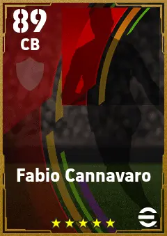 Fabio Cannavaro eFootball 2026 player card — 89 OVR CB