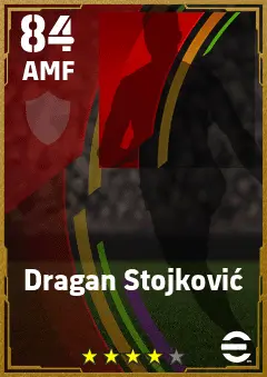 Dragan Stojkovic eFootball 2026 player card — 84 OVR AMF