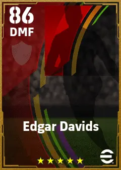 Edgar Davids eFootball 2026 player card — 86 OVR DMF