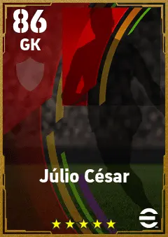 Julio Cesar eFootball 2026 player card — 86 OVR GK