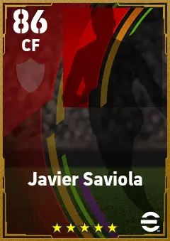 Javier Saviola eFootball 2026 player card — 86 OVR CF