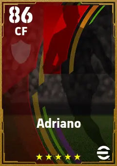 Adriano eFootball 2026 player card — 86 OVR CF