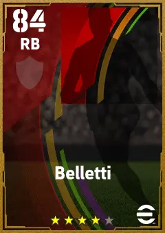 Belletti eFootball 2026 player card — 84 OVR RB