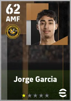 Jorge Garcia eFootball 2026 player card — 62 OVR AMF