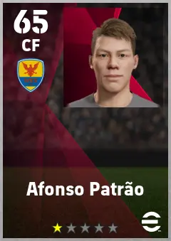 Afonso Patrao eFootball 2026 player card — 65 OVR CF