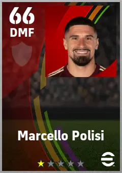 Marcello Polisi eFootball 2026 player card — 66 OVR DMF