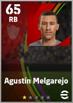 Agustin Melgarejo eFootball 2026 player card — 65 OVR RB