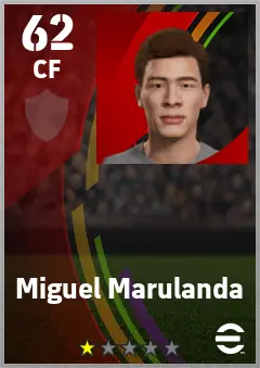 Miguel Marulanda eFootball 2026 player card — 62 OVR CF