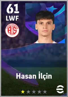 Hasan Ilcin eFootball 2026 player card — 61 OVR LWF