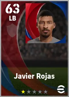 Javier Rojas eFootball 2026 player card — 63 OVR LB