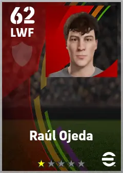 Raul Ojeda eFootball 2026 player card — 62 OVR LWF