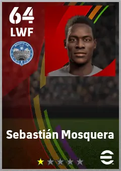 Sebastian Mosquera eFootball 2026 player card — 64 OVR LWF