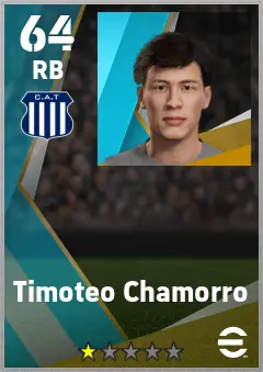 Timoteo Chamorro eFootball 2026 player card — 64 OVR RB