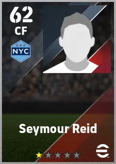 Seymour Reid eFootball 2026 player card — 62 OVR CF