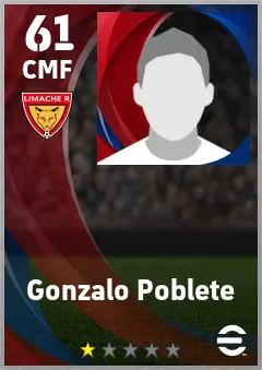 Gonzalo Poblete eFootball 2026 player card — 61 OVR CMF