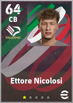 Ettore Nicolosi eFootball 2026 player card — 64 OVR CB