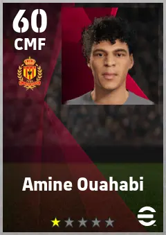 Amine Ouahabi eFootball 2026 player card — 60 OVR CMF