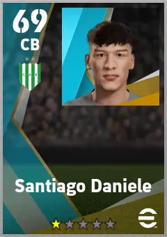 Santiago Daniele eFootball 2026 player card — 69 OVR CB