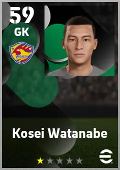 Kosei Watanabe eFootball 2026 player card — 59 OVR GK