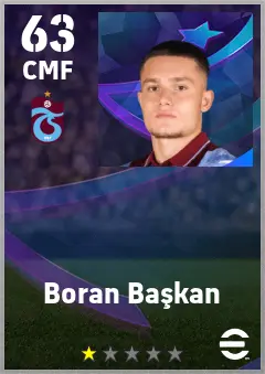 Boran Baskan eFootball 2026 player card — 63 OVR CMF