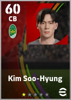 Kim Soo-Hyung eFootball 2026 player card — 60 OVR CB