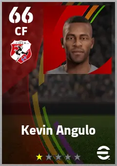 Kevin Angulo eFootball 2026 player card — 66 OVR CF