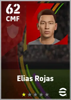 Elias Rojas eFootball 2026 player card — 62 OVR CMF