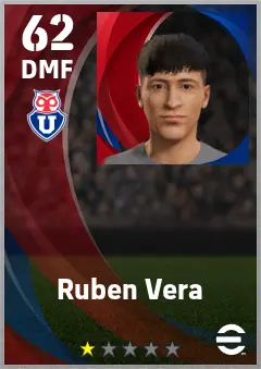 Ruben Vera eFootball 2026 player card — 62 OVR DMF