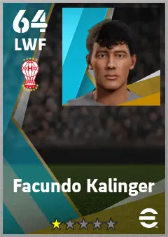 Facundo Kalinger eFootball 2026 player card — 64 OVR LWF