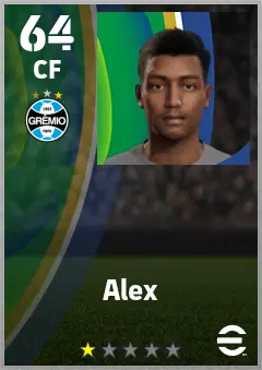 Alex eFootball 2026 player card — 64 OVR CF