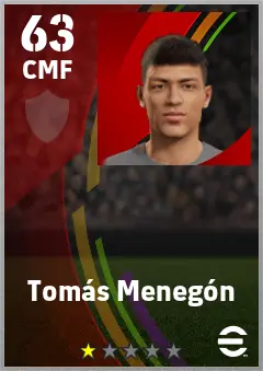 Tomas Menegon eFootball 2026 player card — 63 OVR CMF