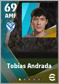 Tobias Andrada eFootball 2026 player card — 69 OVR AMF