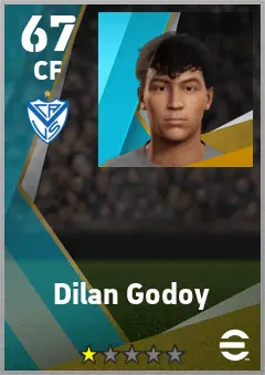 Dilan Godoy eFootball 2026 player card — 67 OVR CF