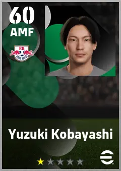 Yuzuki Kobayashi eFootball 2026 player card — 60 OVR AMF