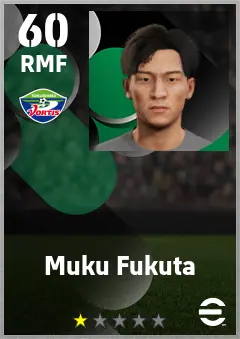 Muku Fukuta eFootball 2026 player card — 60 OVR RMF