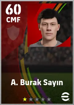 A. Burak Sayin eFootball 2026 player card — 60 OVR CMF
