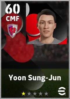 Yoon Sung-Jun eFootball 2026 player card — 60 OVR CMF