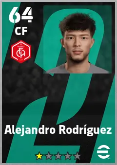 Alejandro Rodriguez eFootball 2026 player card — 64 OVR CF