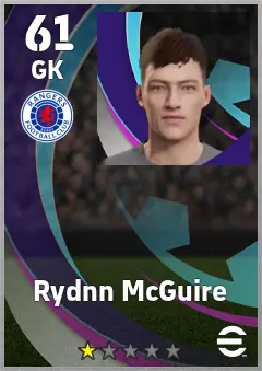 Rydnn McGuire eFootball 2026 player card, 61 OVR GK