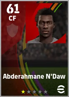 Abderahmane N Daw eFootball 2026 player card — 61 OVR CF
