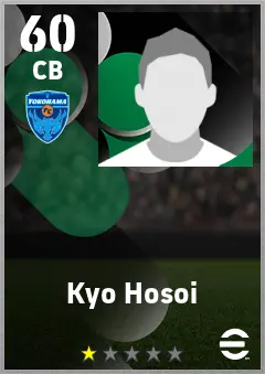 Kyo Hosoi eFootball 2026 player card — 60 OVR CB