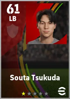 Souta Tsukuda eFootball 2026 player card — 61 OVR LB