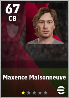 Maxence Maisonneuve eFootball 2026 player card — 67 OVR CB