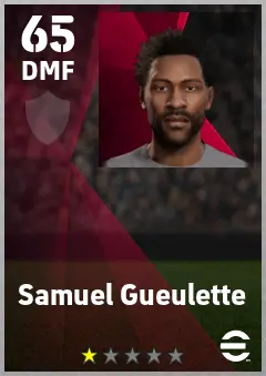 Samuel Gueulette eFootball 2026 player card — 65 OVR DMF
